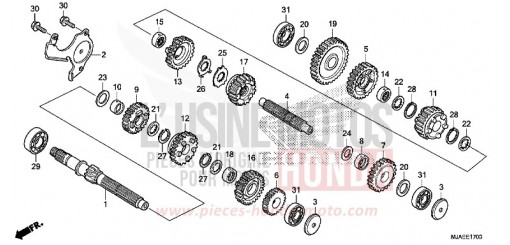 TRANSMISSION (VT750CS/C2B/C2S/C) VT750C2BE de 2014